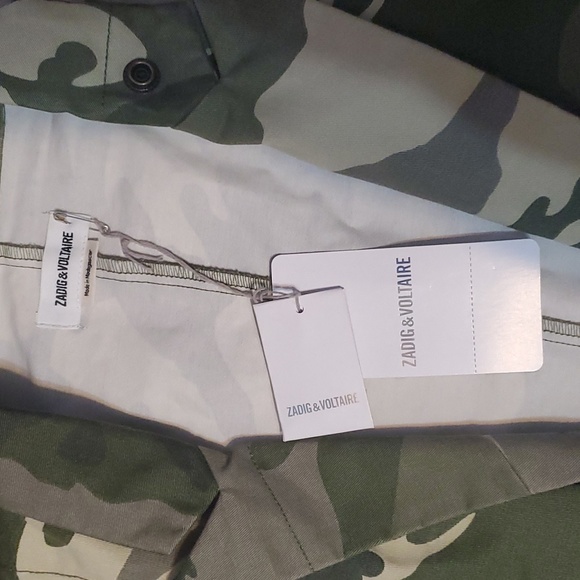 Zadig & Voltaire Camo Button Front Jacket S NWT - Picture 4 of 7